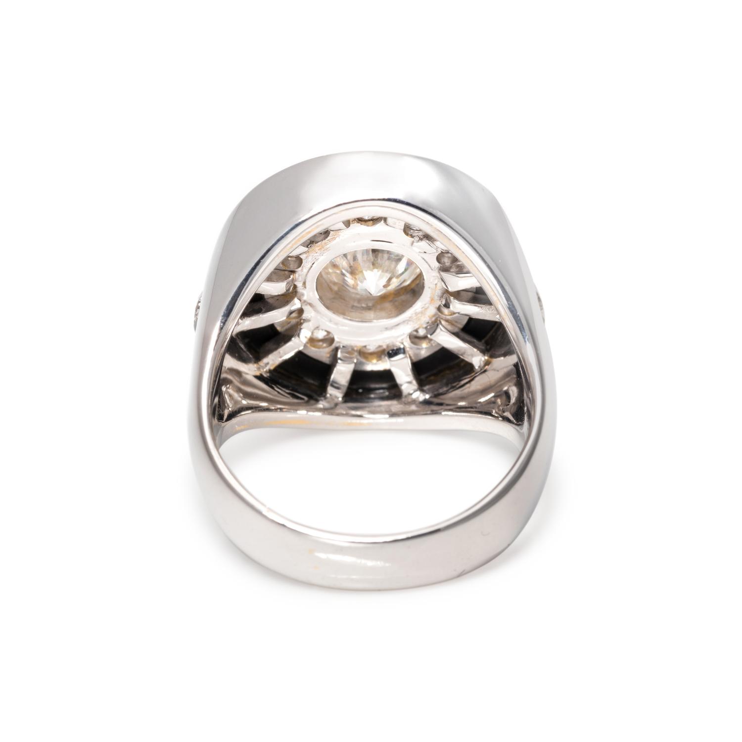 DIAMOND AND ONYX RING