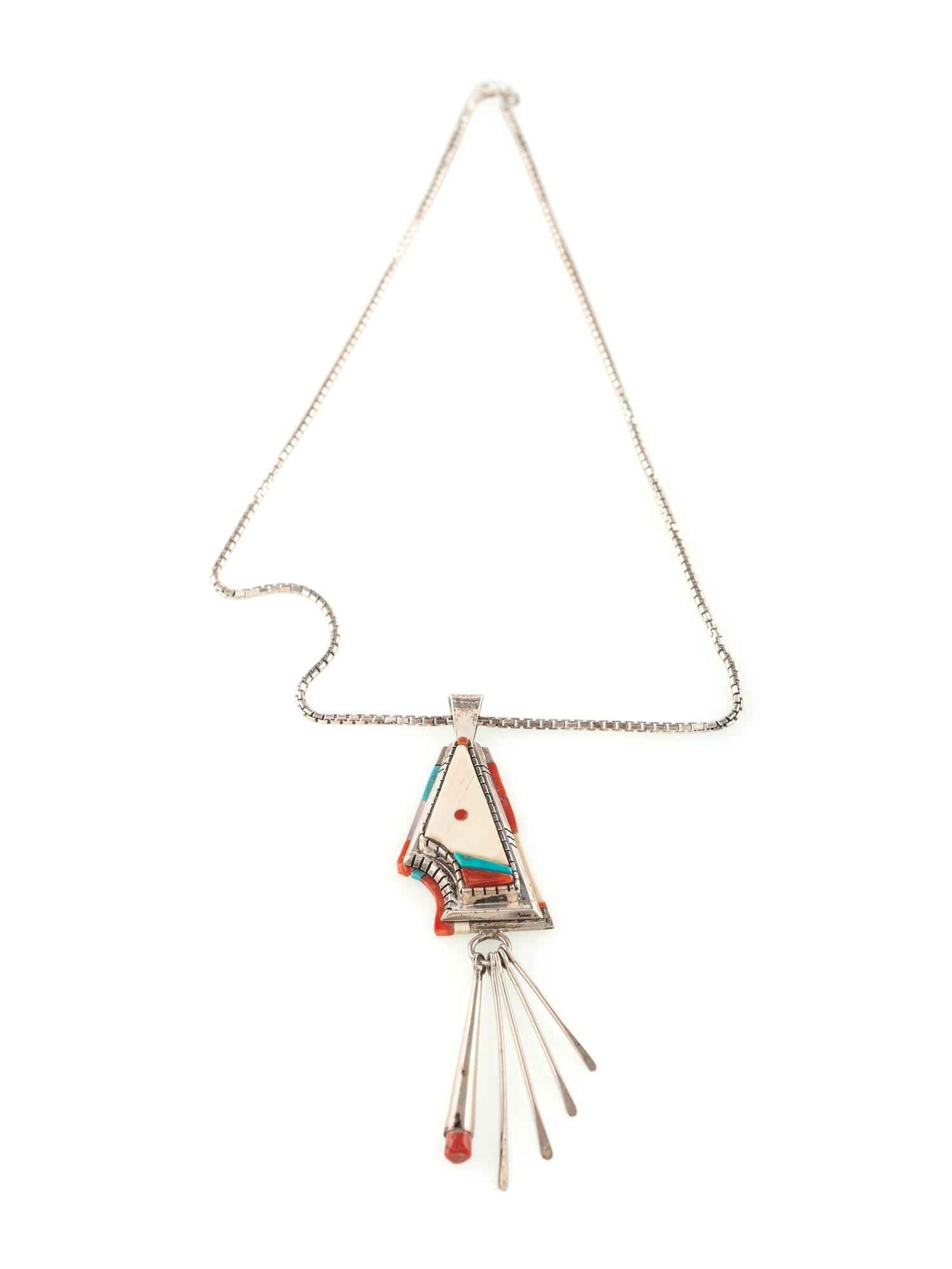 Sterling Silver and Mosaic Inlay Pendant