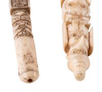 Northwest Coast Model Totem Pole and Cigarette Holder
