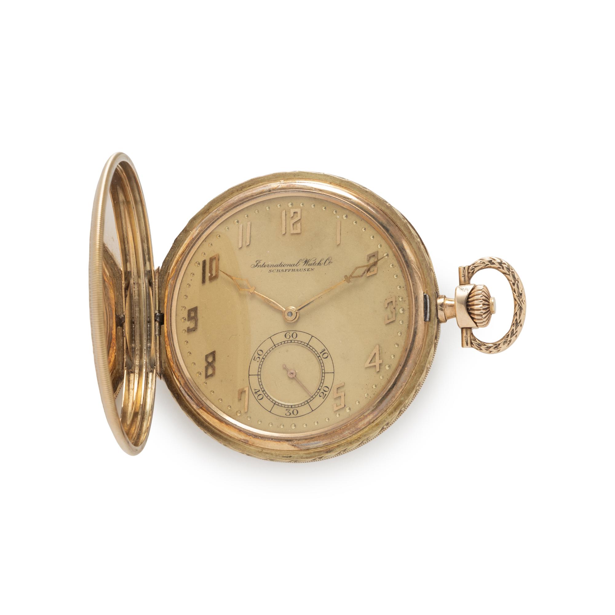 IWC, 14K YELLOW GOLD POCKET WATCH