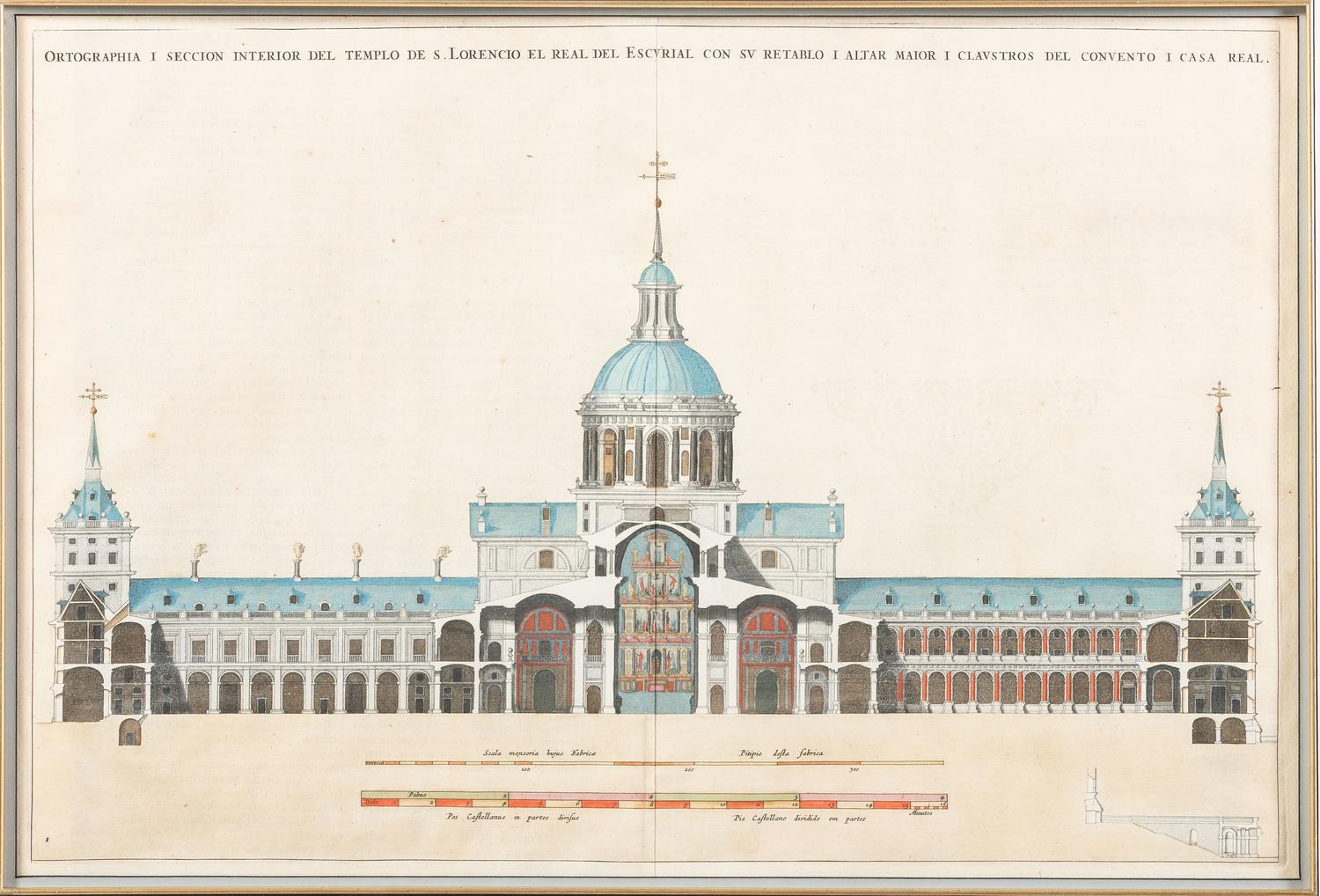 Six Hand-Colored Architectural Engravings