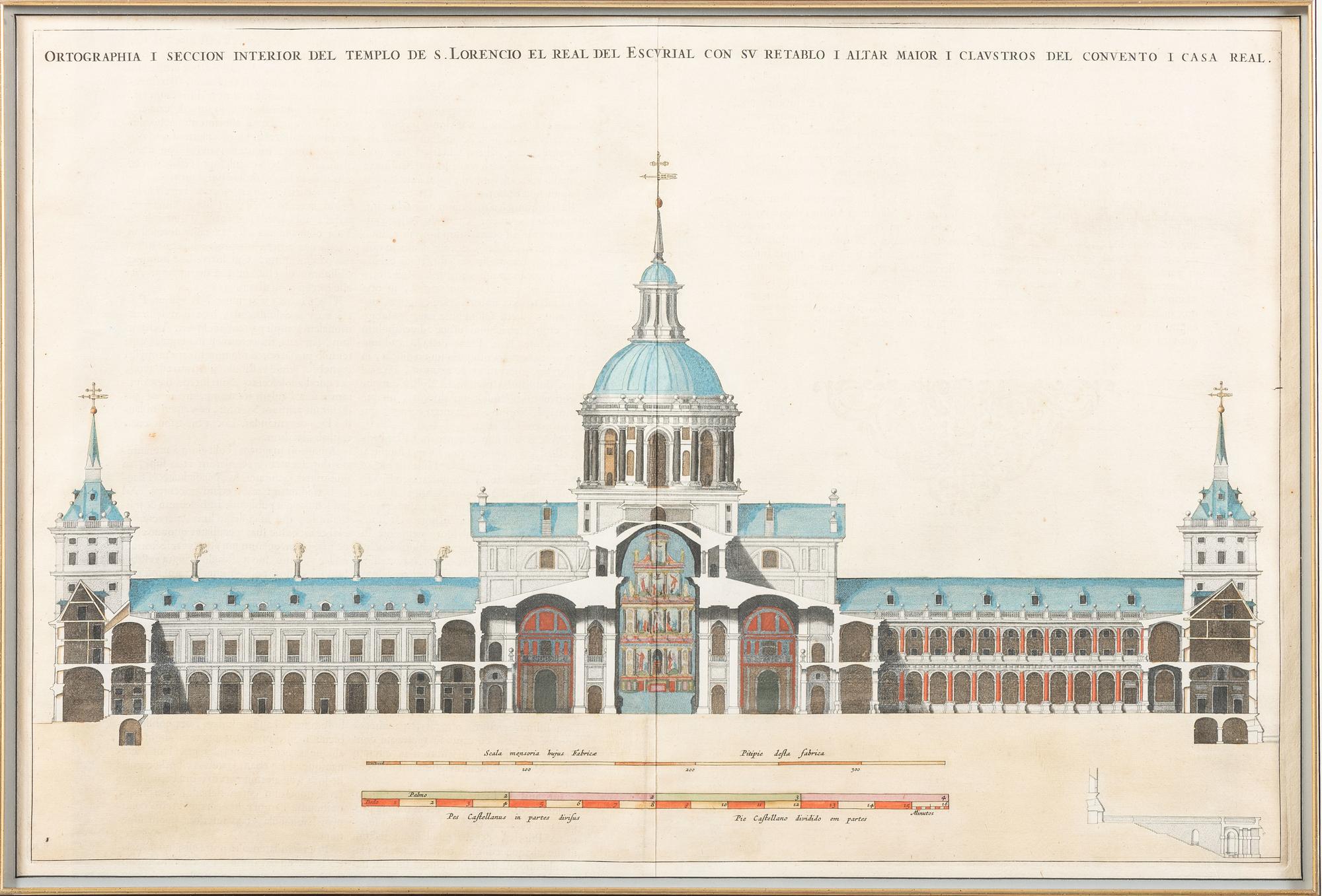 Six Hand-Colored Architectural Engravings
