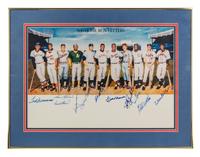 A 500 Home Run Club Signed Autograph 1980s Print with 11 Signatures (Beckett Authentication Services)