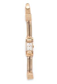 LAMINAU, RETRO, 14K YELLOW GOLD WRISTWATCH