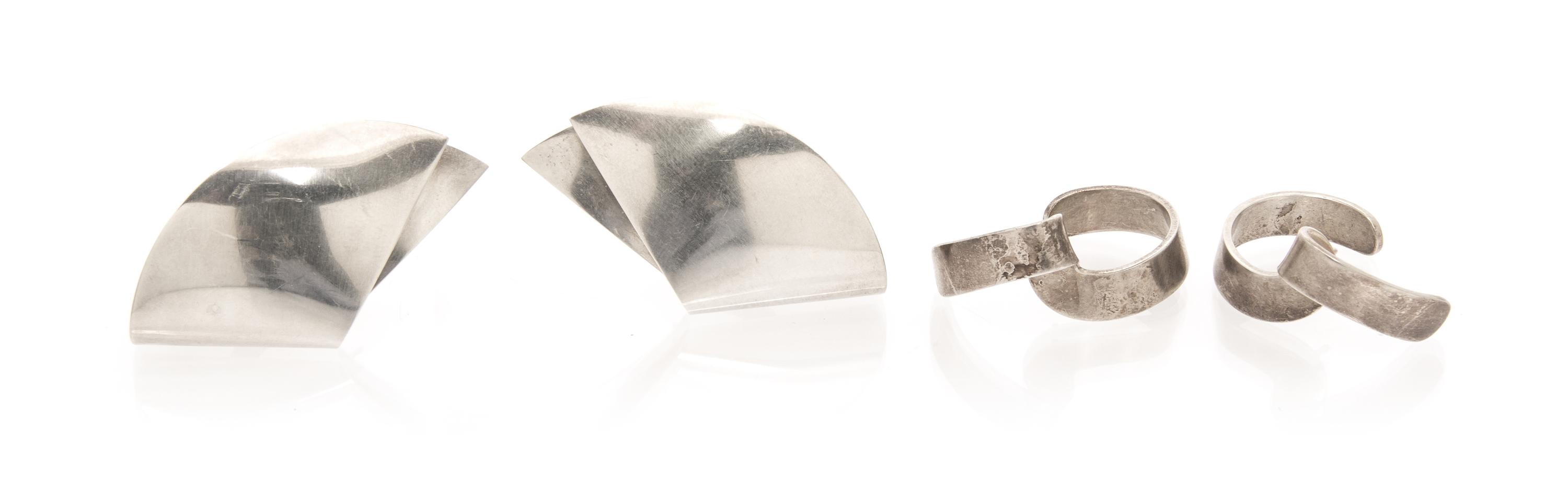 A Collection of Sterling Silver Earrings, Georg Jensen, 23.30 dwts.