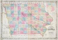 (MAP, IOWA) PARKER, NATHAN H. Parker's Sectional & Geographical Map of Iowa... New York, 1856