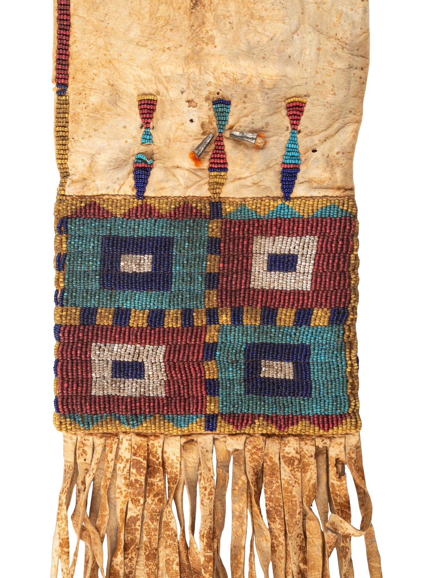 Cheyenne Beaded Hide Tobacco Bag
