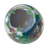 Six Floral and Figural Art Glass Paperweights