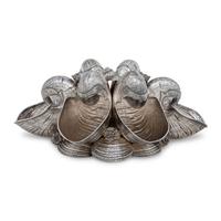 A Buccellati Silver Nautilus Shell Centerpiece