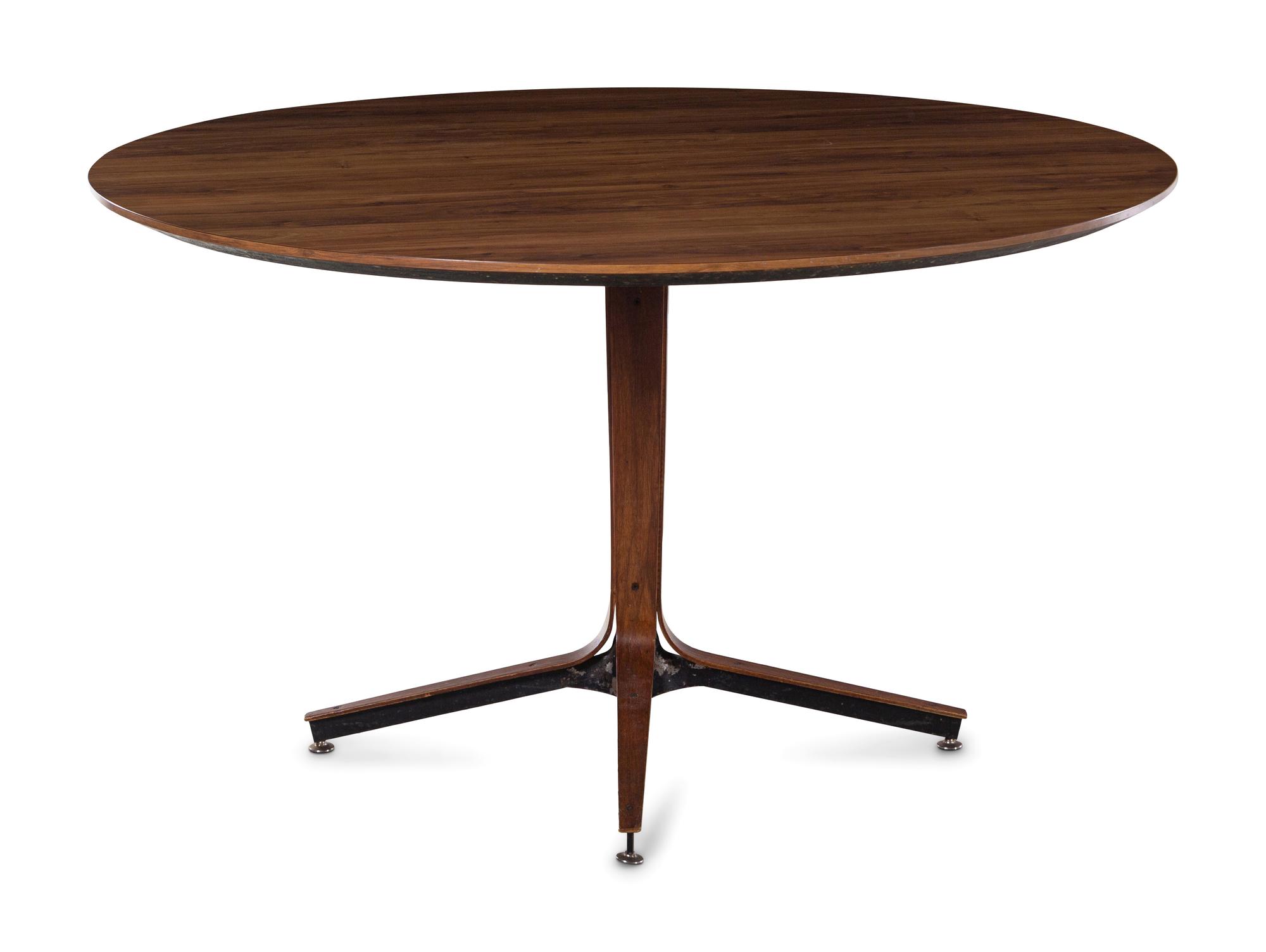 Dining Table and Set of Seven Dining Chairs, Plycraft, USA