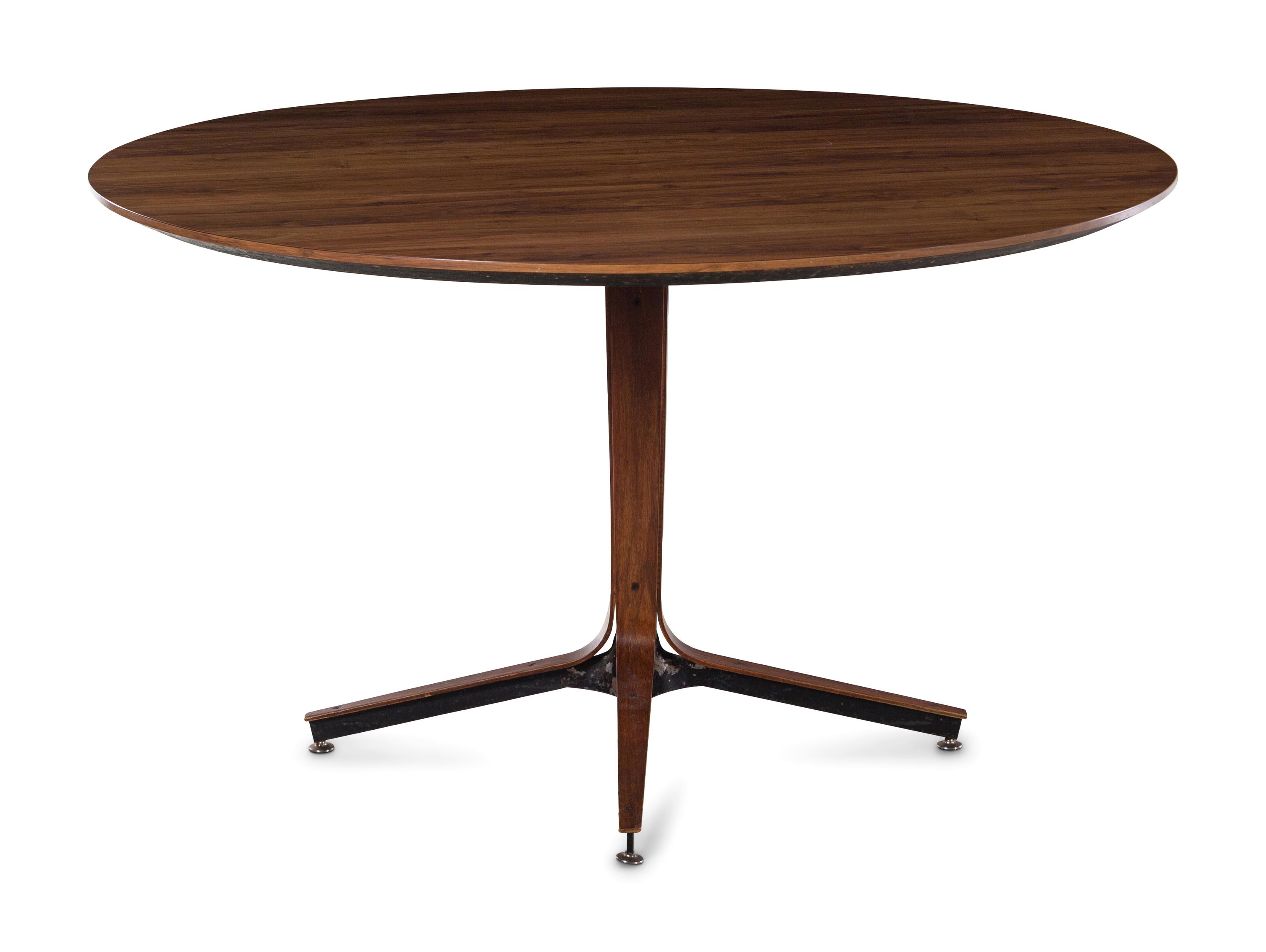 Dining Table and Set of Seven Dining Chairs, Plycraft, USA