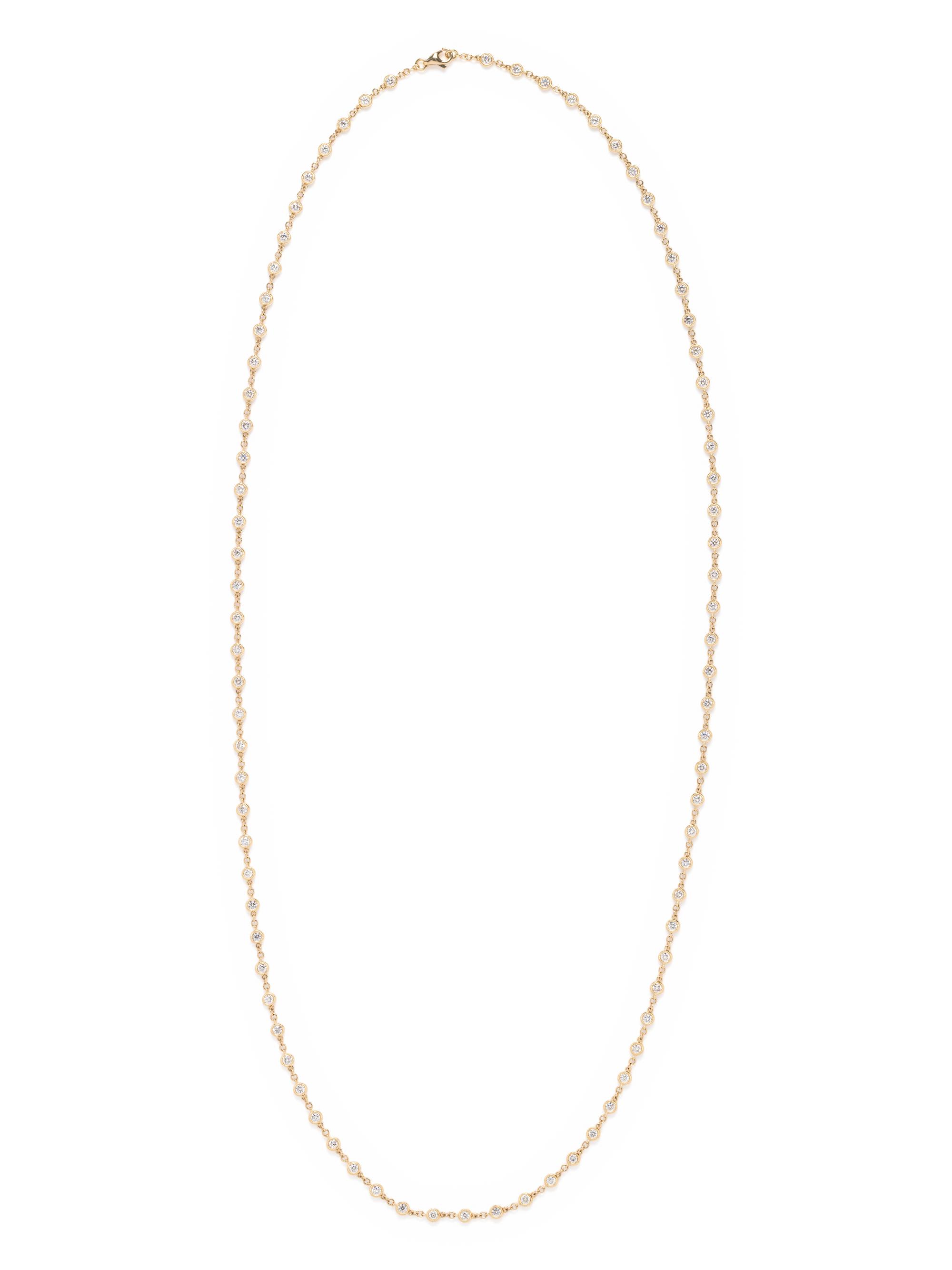 YELLOW GOLD AND DIAMOND NECKLACE