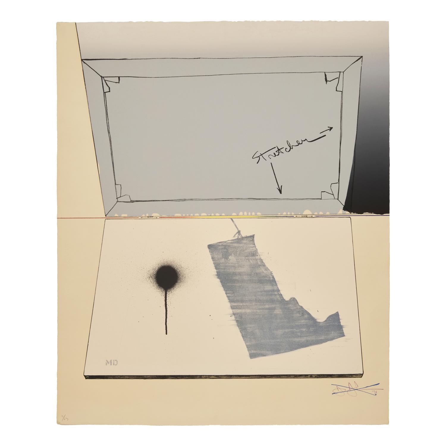 Jasper Johns (American, b. 1930) — Hinged Canvas (from Fragments-According to What ) , 1971
