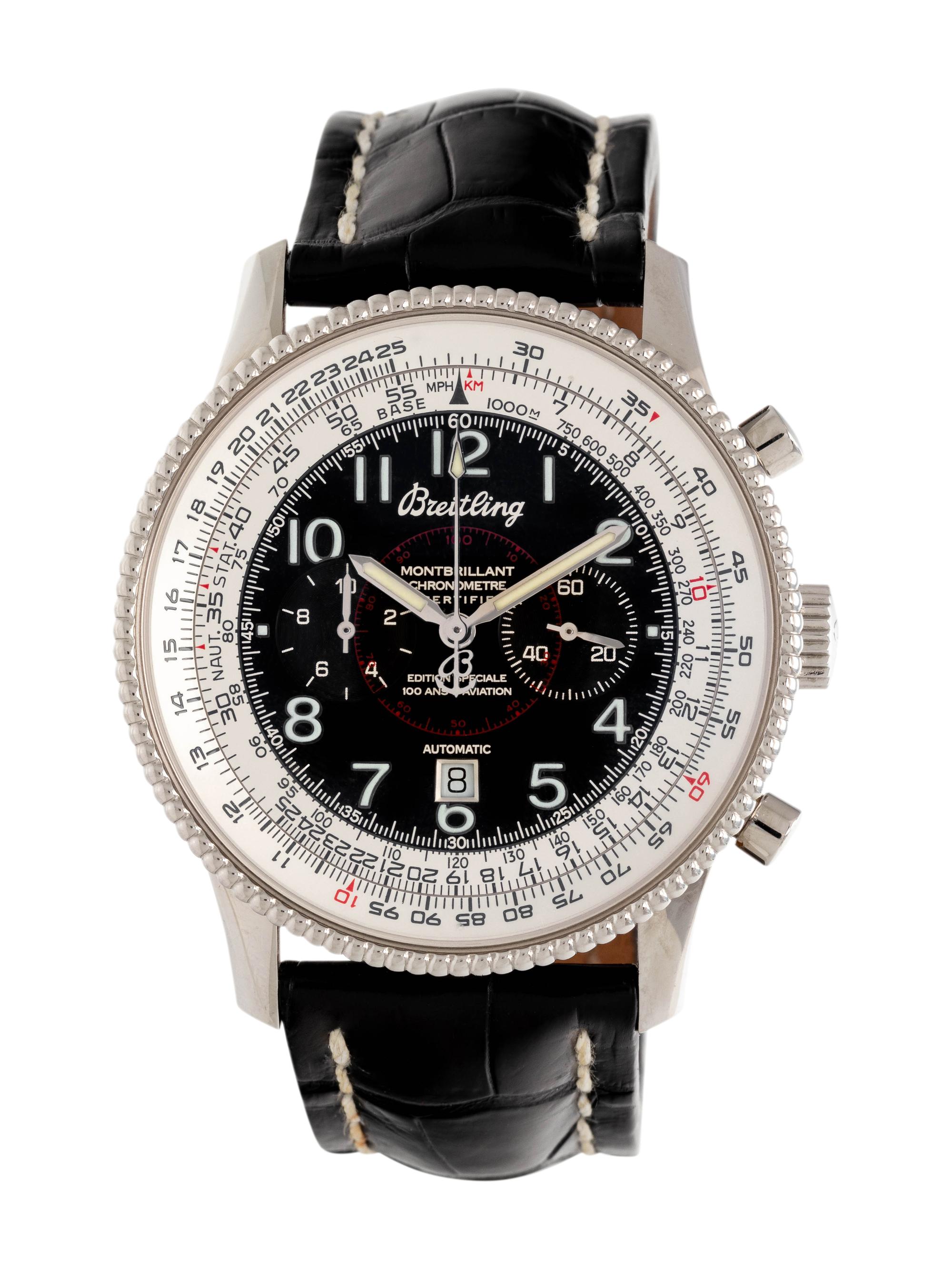 BREITLING, REF. A35330 STAINLESS STEEL SPECIAL EDITION 100 YEARS OF AVIATION 'MONTBRILLIANT' CHRONOGRAPH WRISTWATCH