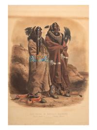 BODMER, Karl (1809-1893), artist. ACKERMAN & Co., publisher. Sih-Chida & Mah Chsi-Karehde. Mandan Indianer.