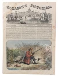 Six Hand Colored Woodblock Hunting Prints Height 14 x width 9 3/4 inches. — LATE 19TH CENTURY