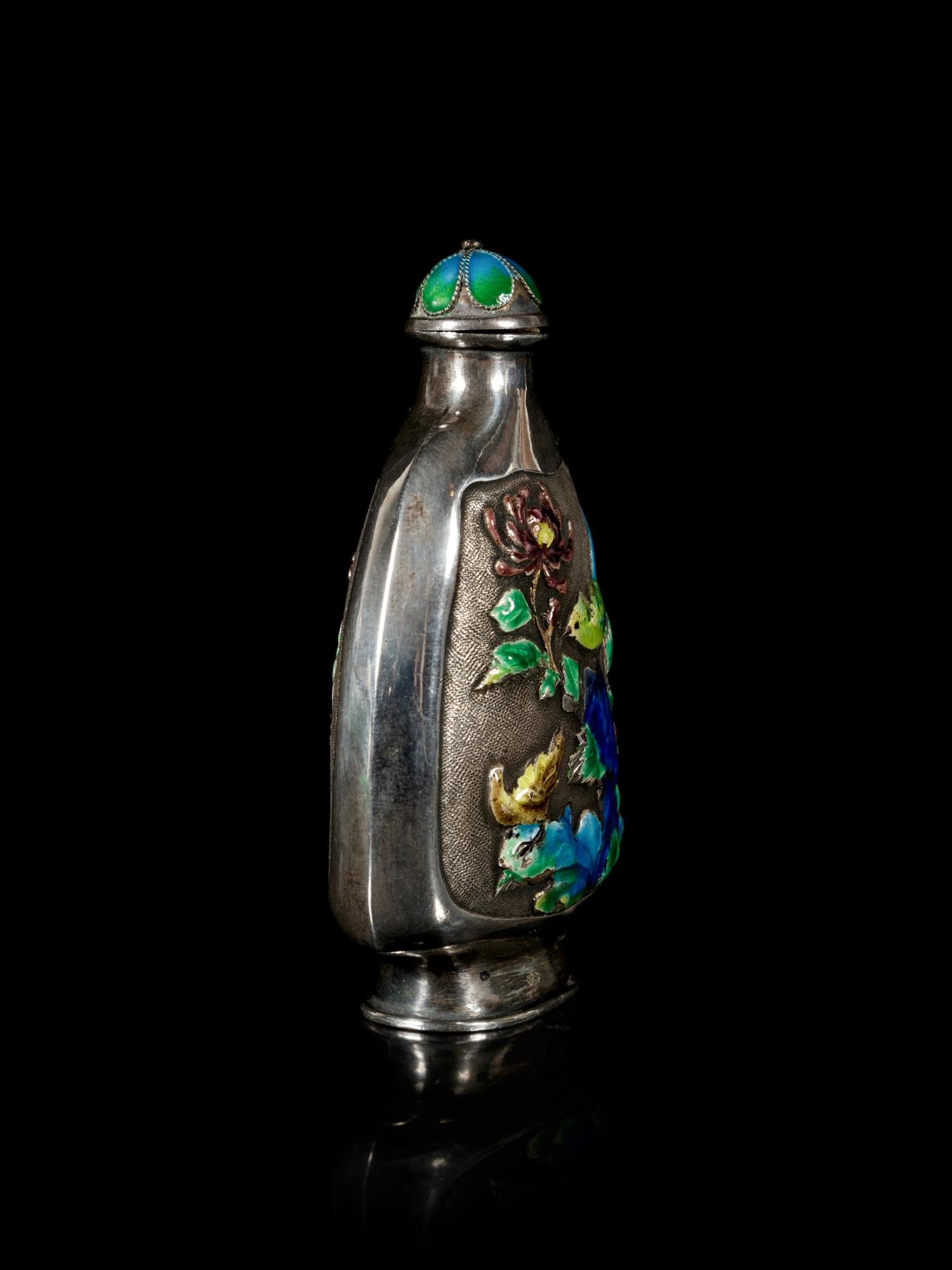 An Enamel on Silver Snuff Bottle