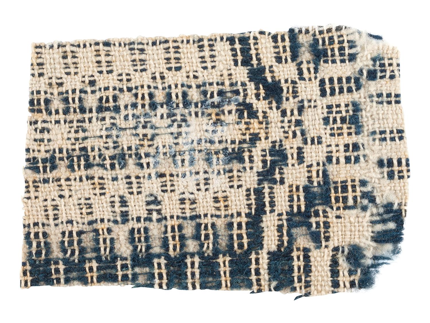 [CIVIL WAR]. Pieces of coverlet taken from Stonewall Jackson's house during the Civil War by Colonel E.W. Penny, 130th Indiana Infantry.