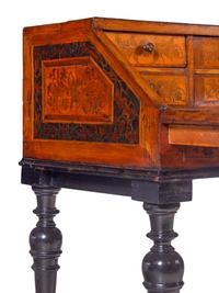 An Italian Baroque Marquetry Slant-Front Desk
