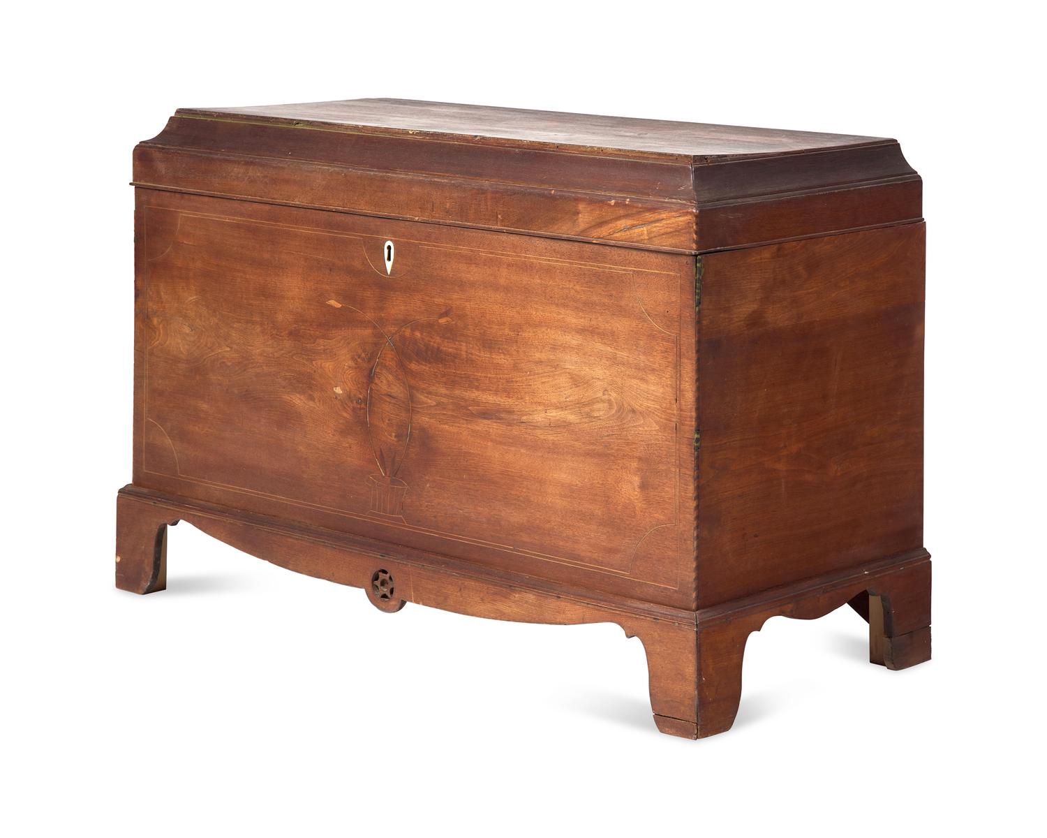 A Carved And Inlaid Walnut Blanket Chest