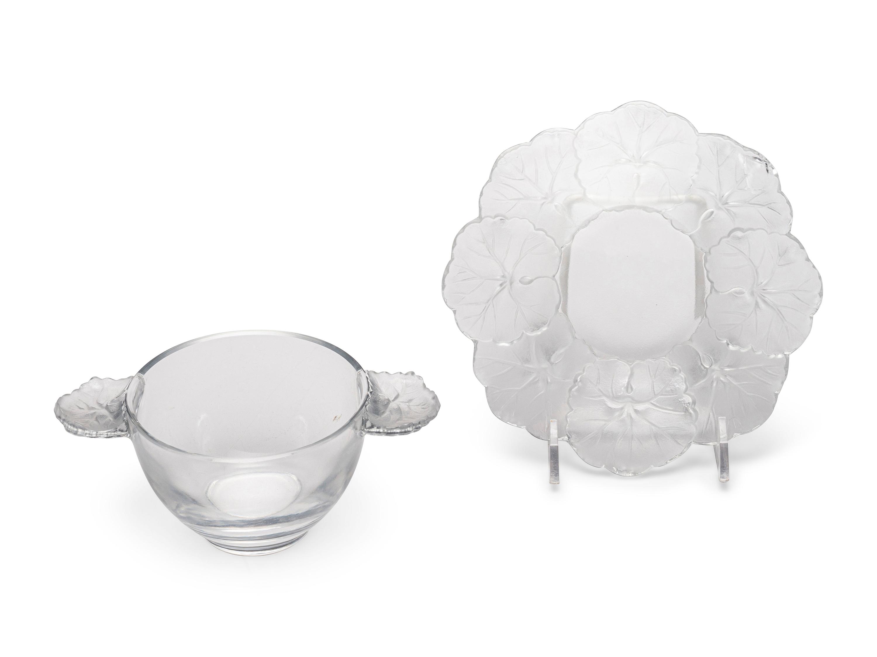 A Set of Twelve Lalique Honfleur Coupes with Saucers