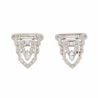 Art Deco, Diamond and Platinum Convertible Dress Clips