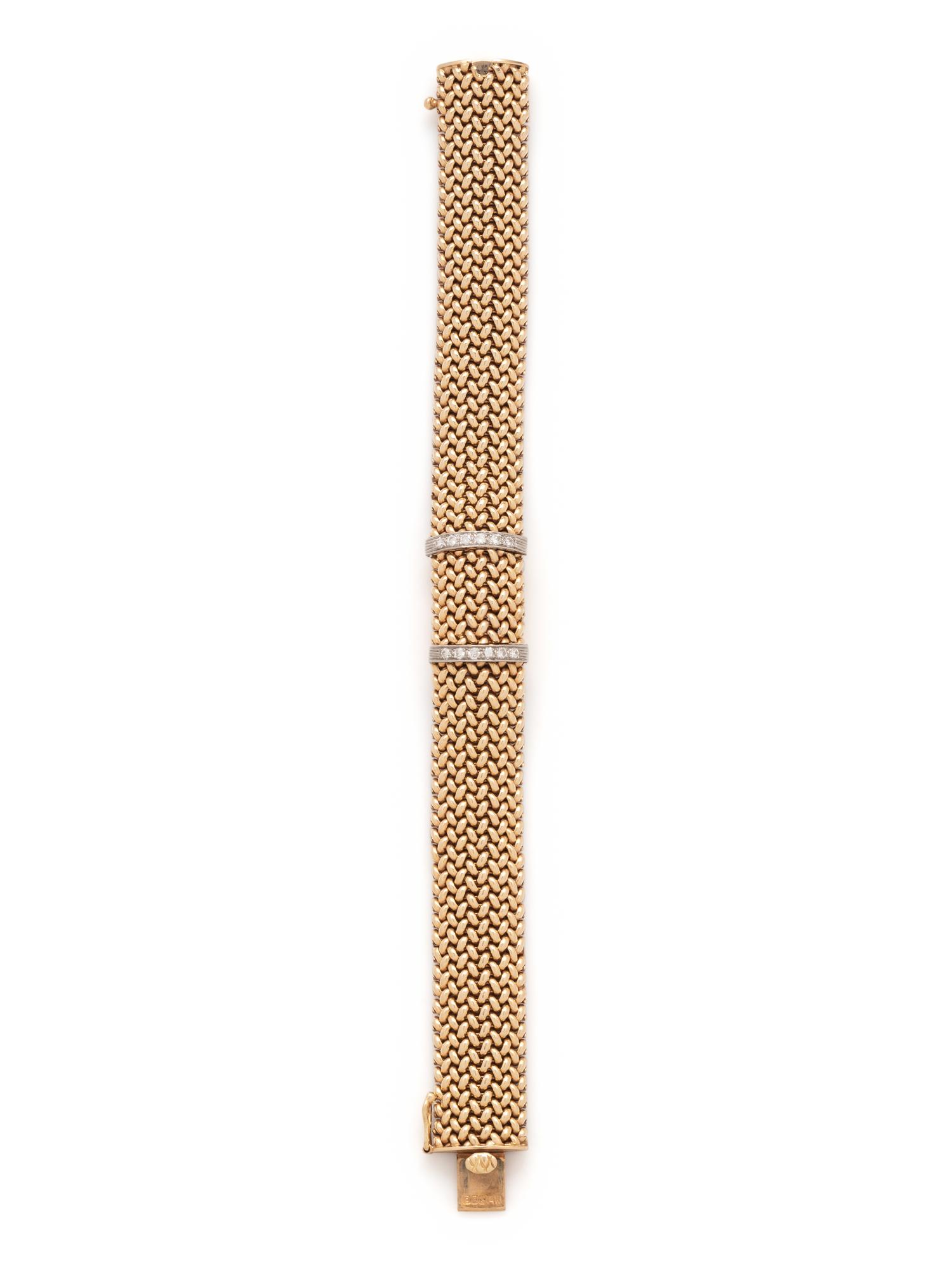 OLGA TRITT, YELLOW GOLD AND DIAMOND SURPRISE WATCH