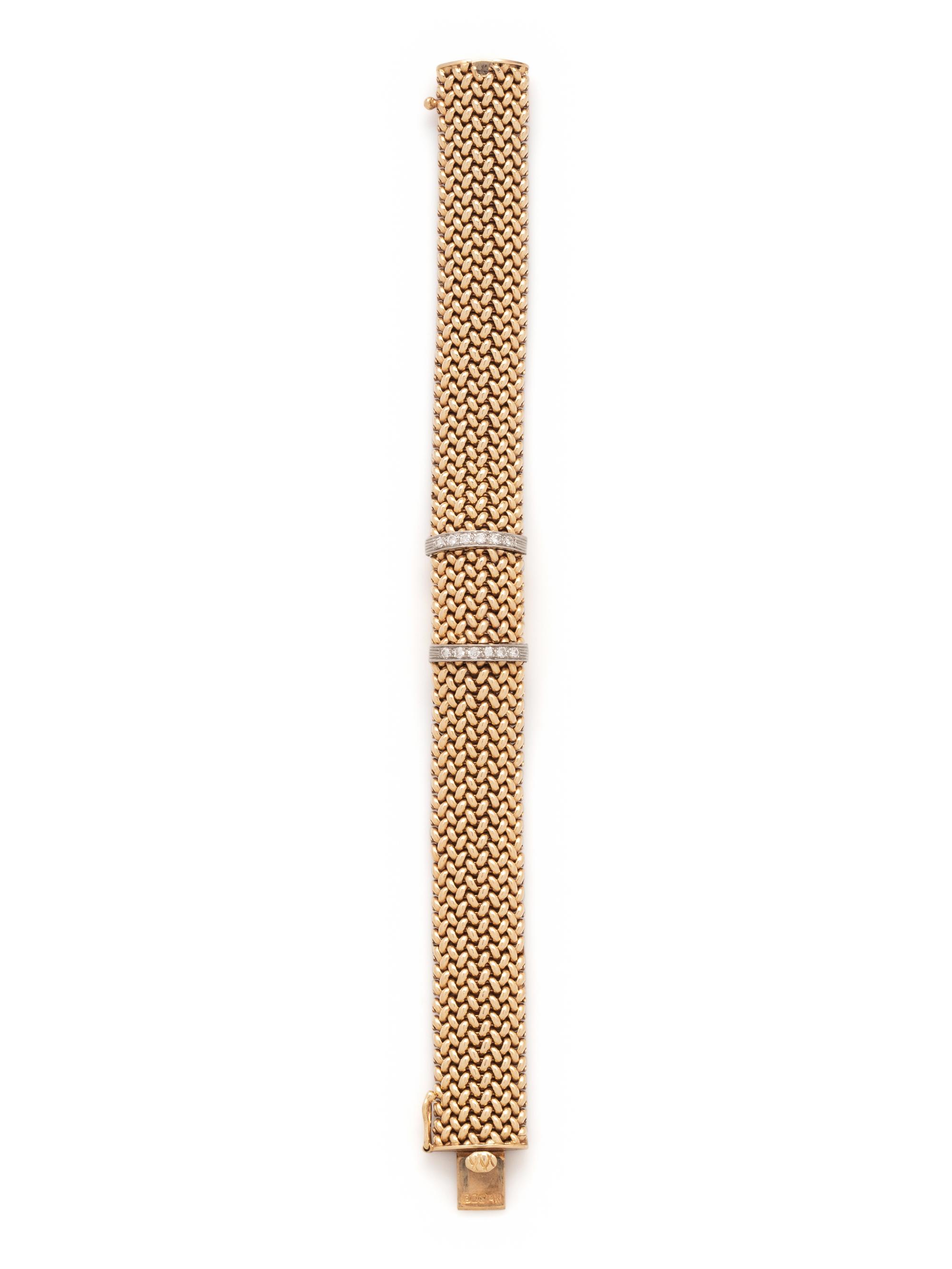 OLGA TRITT, YELLOW GOLD AND DIAMOND SURPRISE WATCH