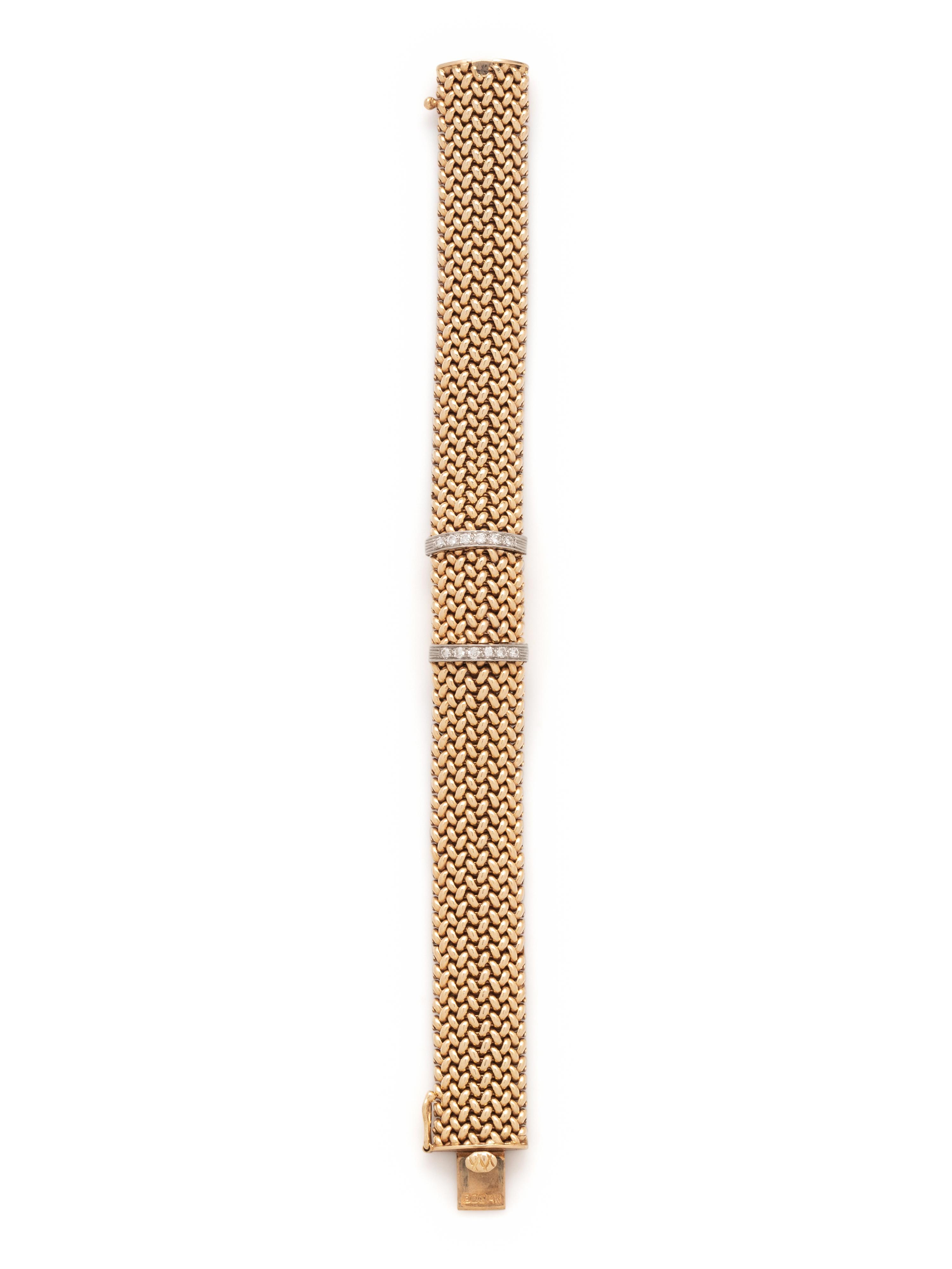 OLGA TRITT, YELLOW GOLD AND DIAMOND SURPRISE WATCH