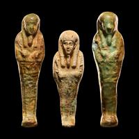 Three Egyptian Faience Ushabtis