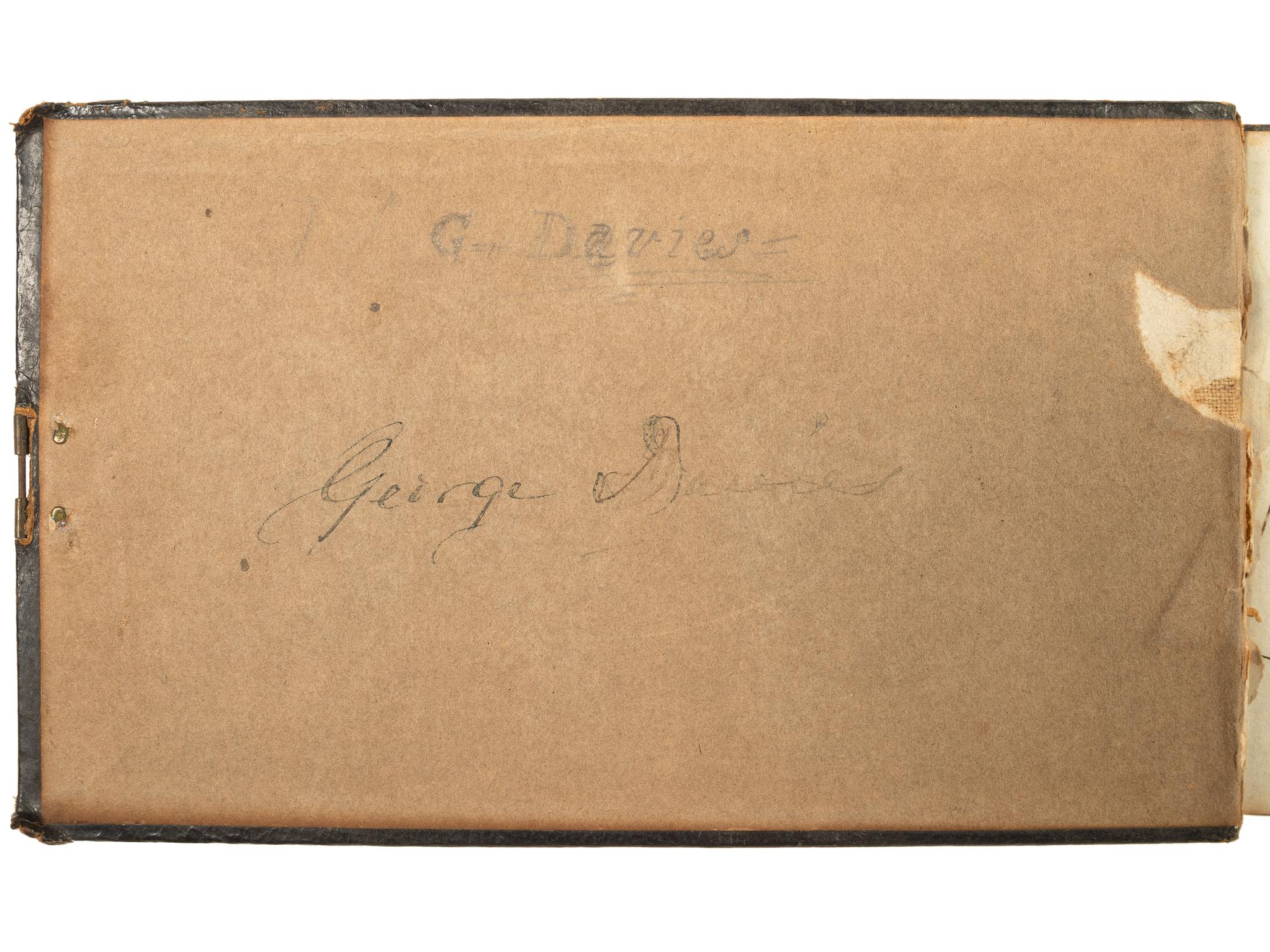 [CIVIL WAR]. "Battery and Entrenchment" notebook identified to George Davis, possibly of the 34th Pennsylvania Infantry.