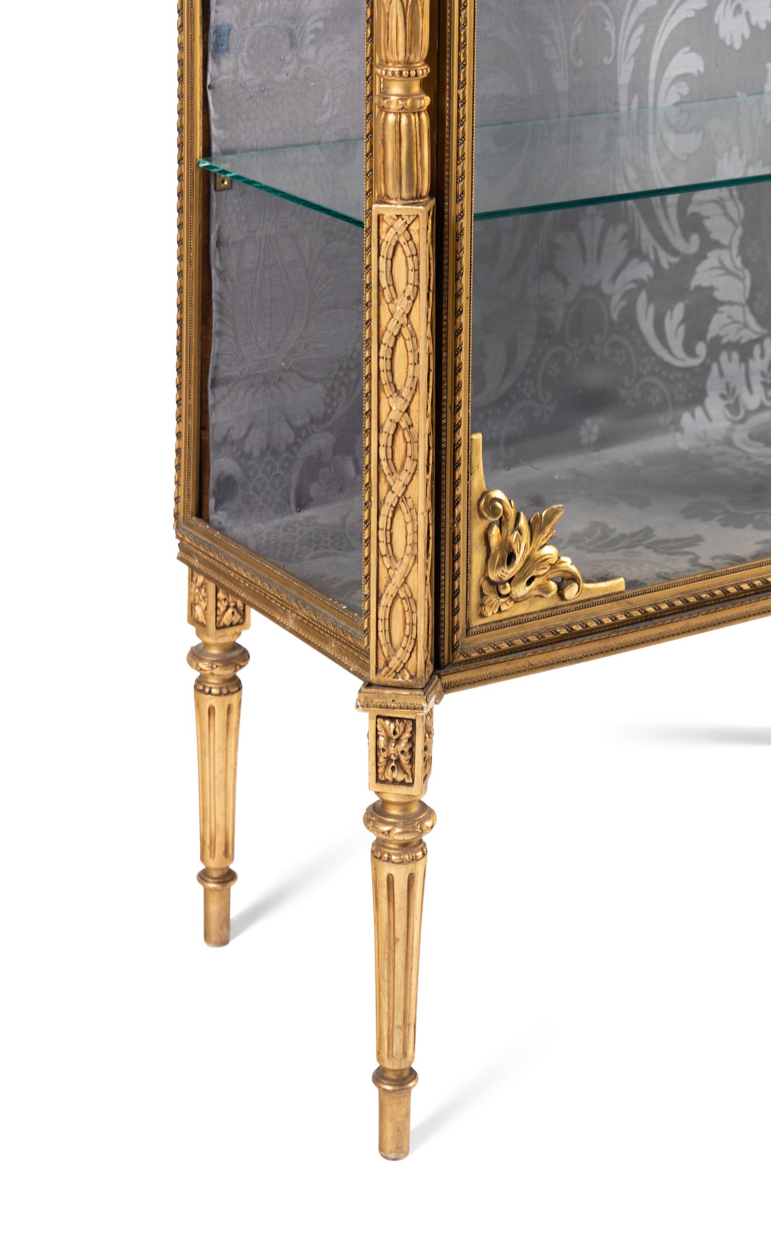 A Giltwood Vitrine Cabinet