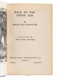 BURROUGHS, Edgar Rice (1875-1950). Back to the Stone Age. Tarzana: Edgar Rice Burroughs, Inc., 1936.