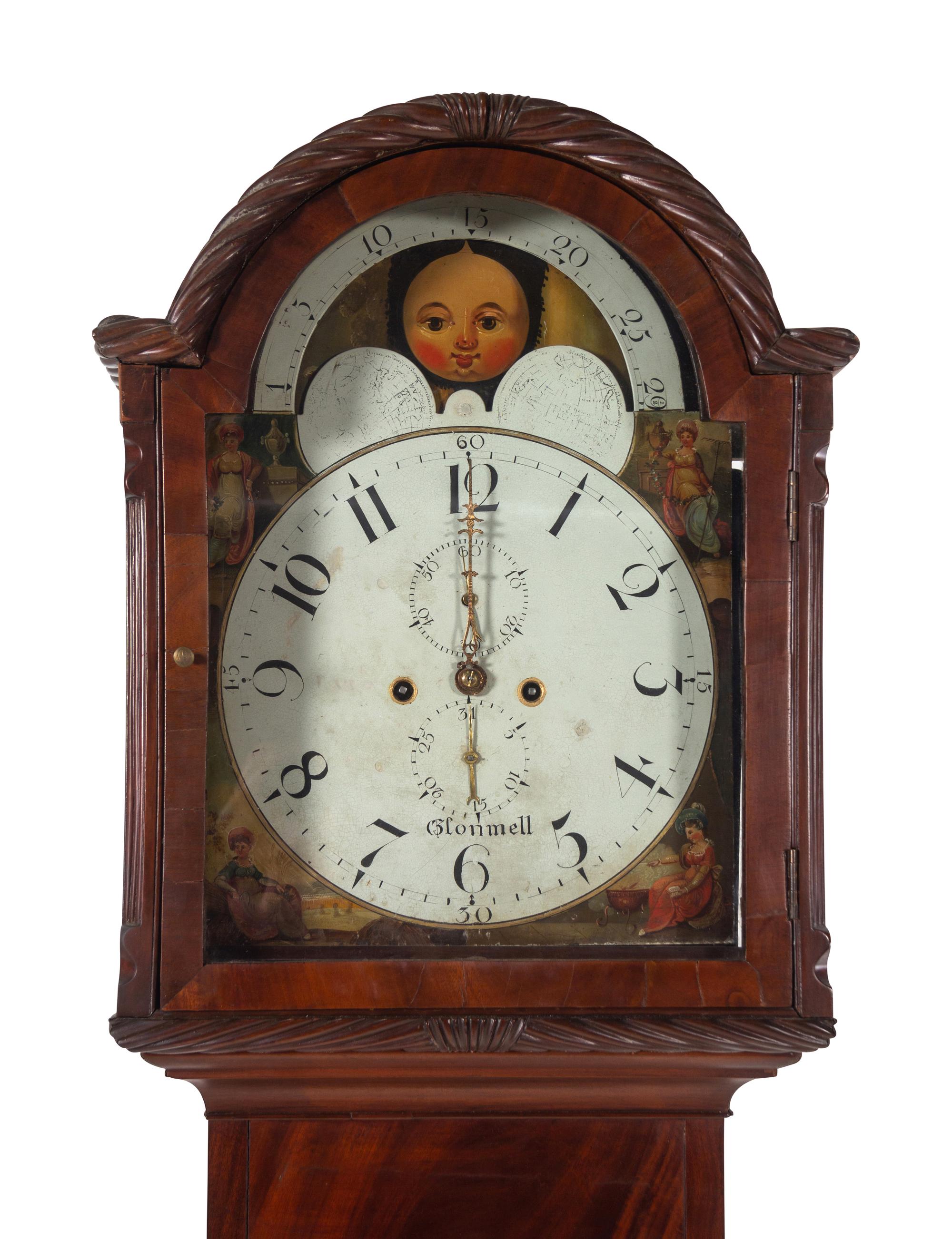 An Irish George III Mahogany Tall Case Clock