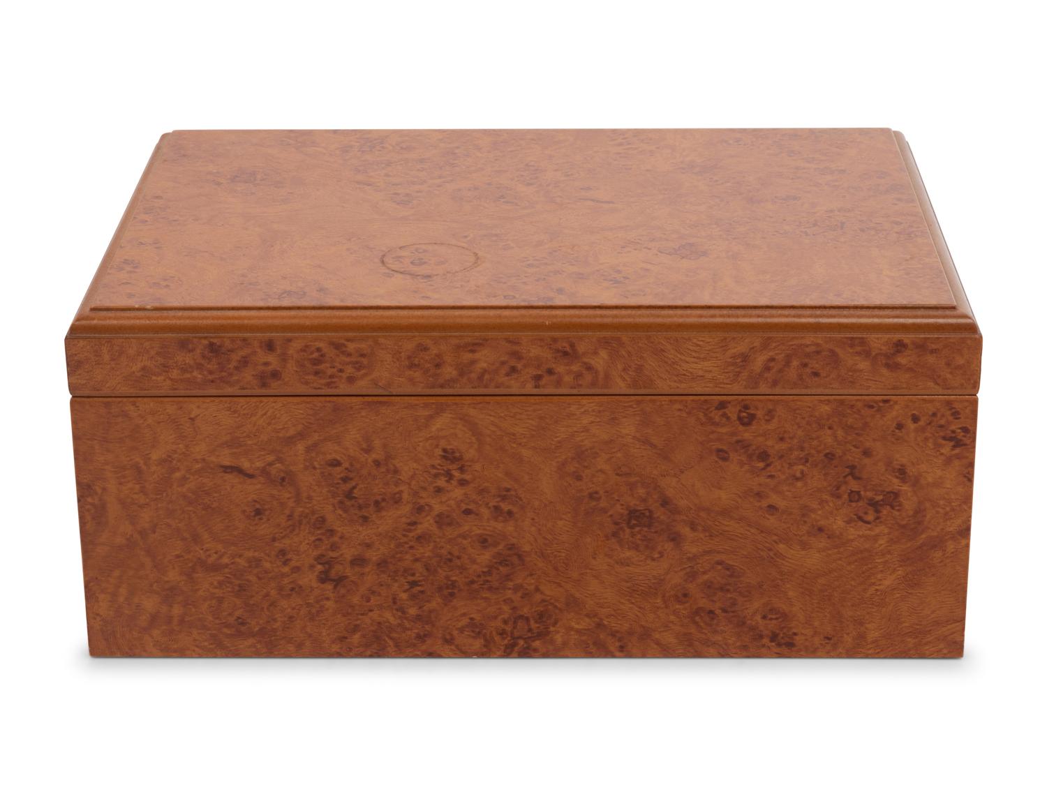 An English Burl Walnut Table Casket