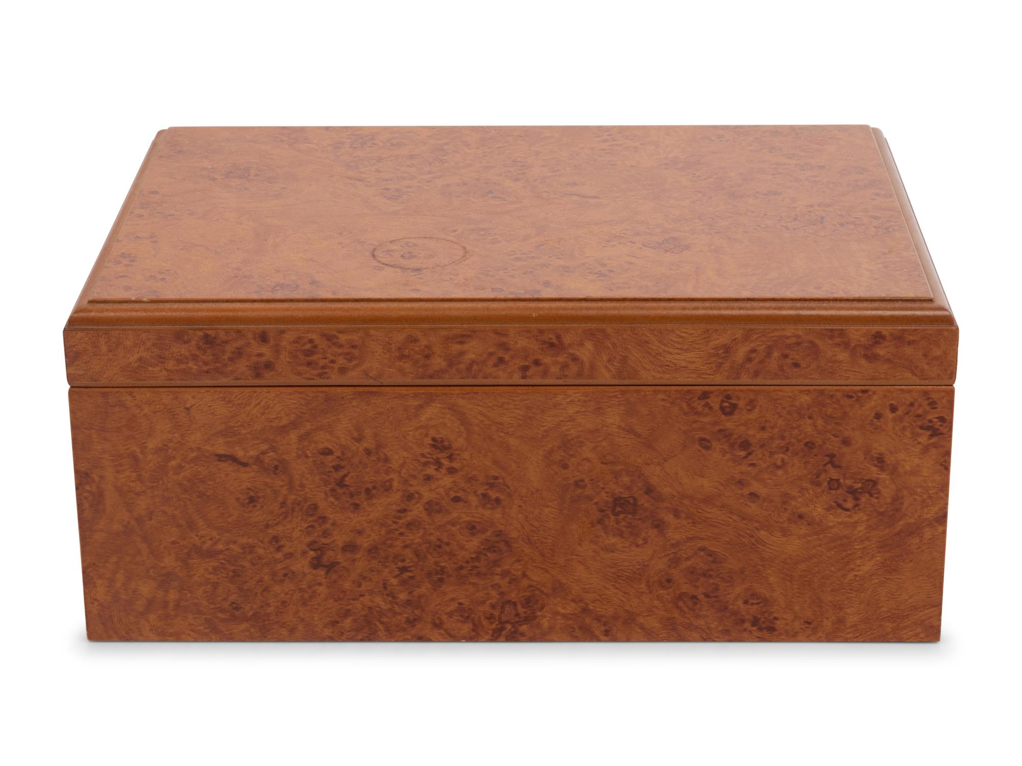 An English Burl Walnut Table Casket