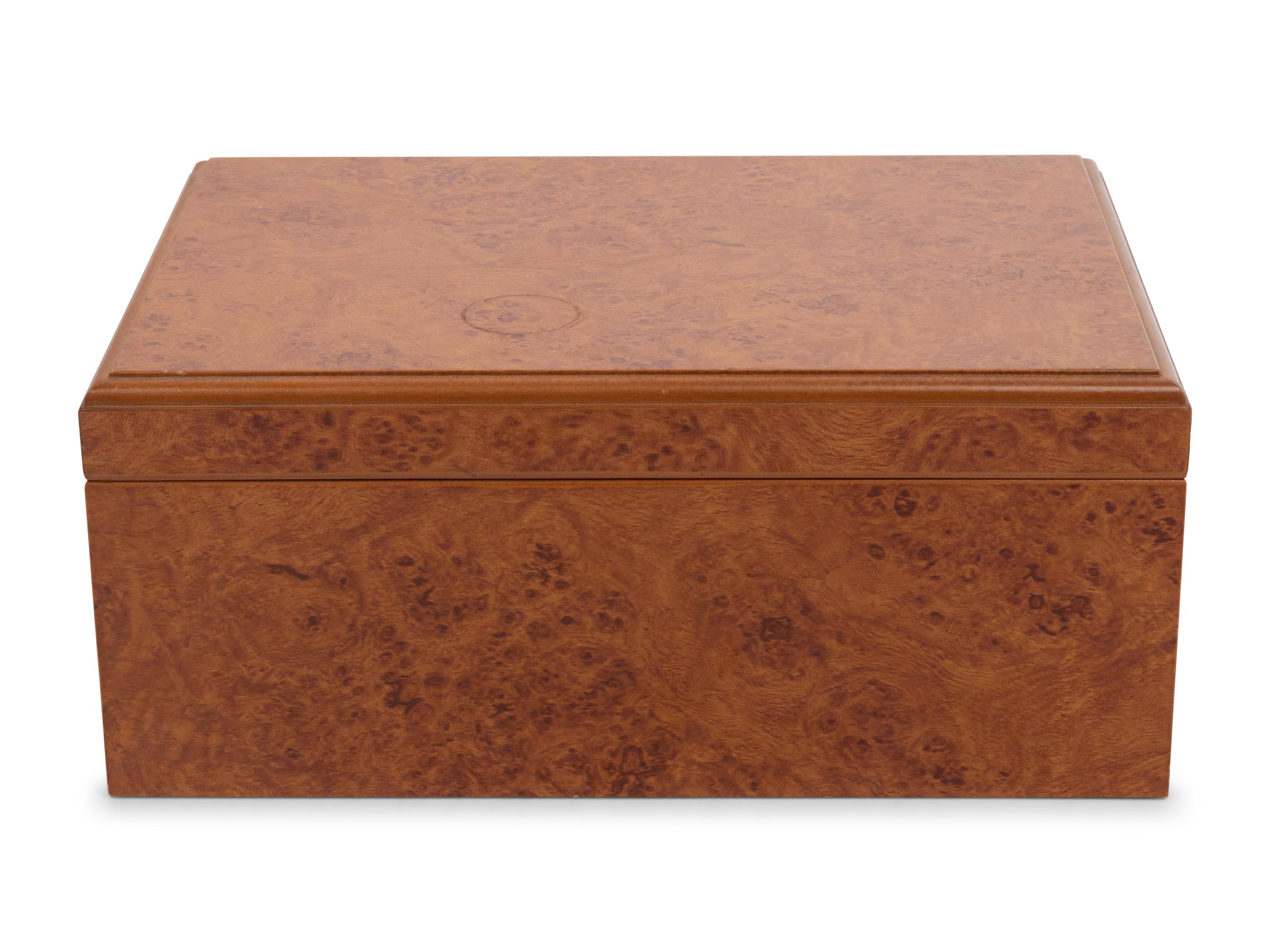 An English Burl Walnut Table Casket