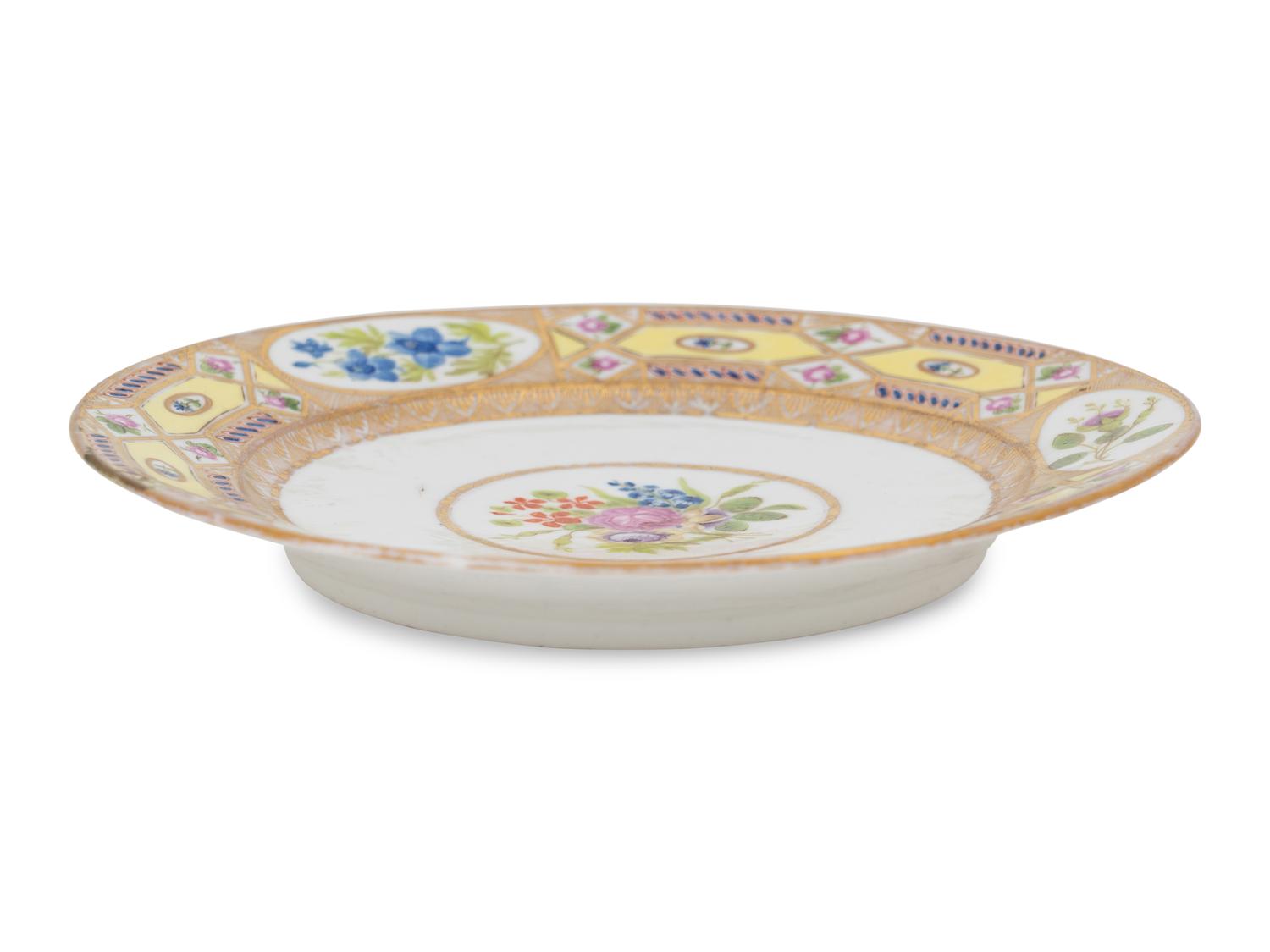 A Set of Five Coalport Church Gresley Porcelain Plates