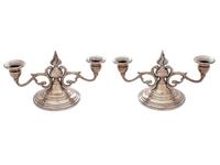 A Pair of American Weighted Silver Candlesticks — Black Starr & Gorham, New York, NY, circa 1950