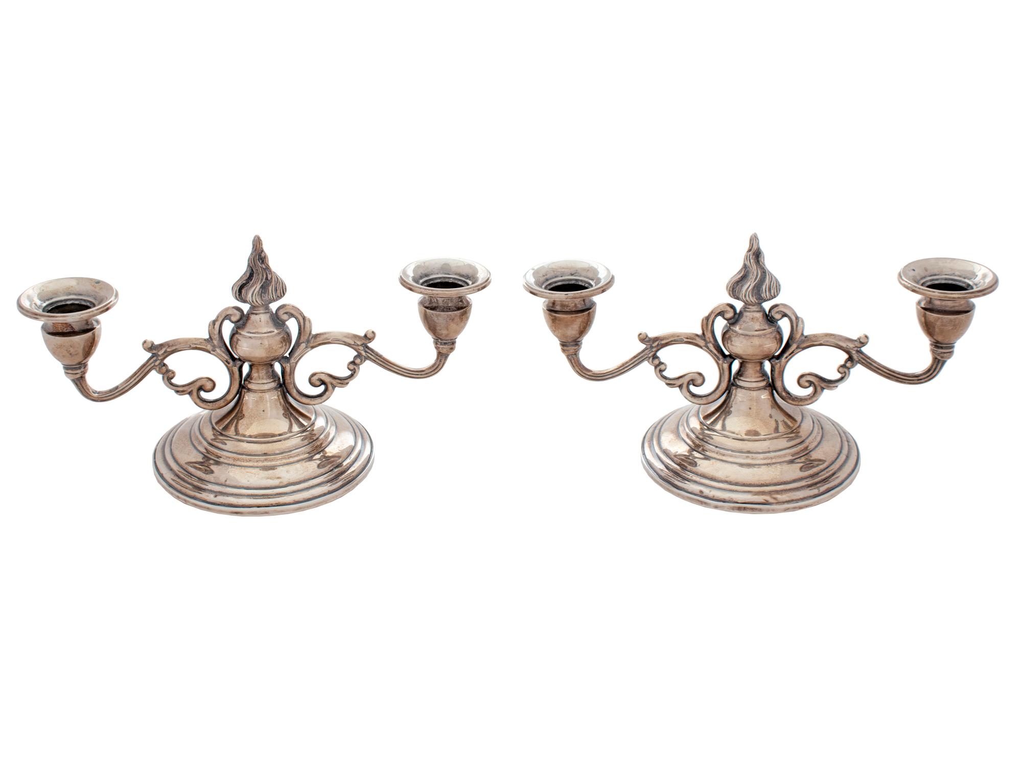 A Pair of American Weighted Silver Candlesticks — Black Starr & Gorham, New York, NY, circa 1950