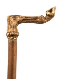 Two Gold Mounted Walking Sticks