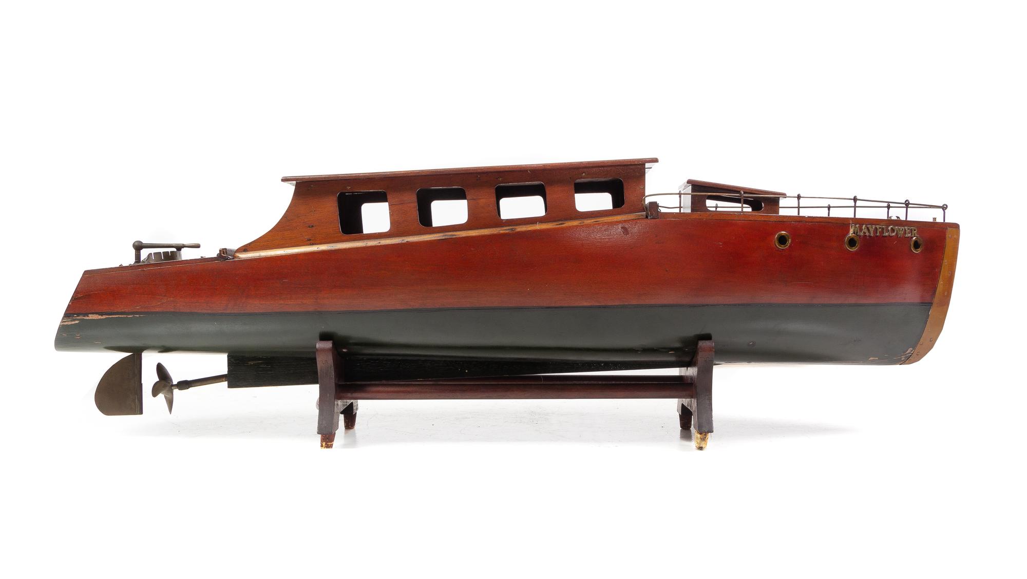 A Painted Wood Model of the Tugboat Mayflower — Early 20th Century