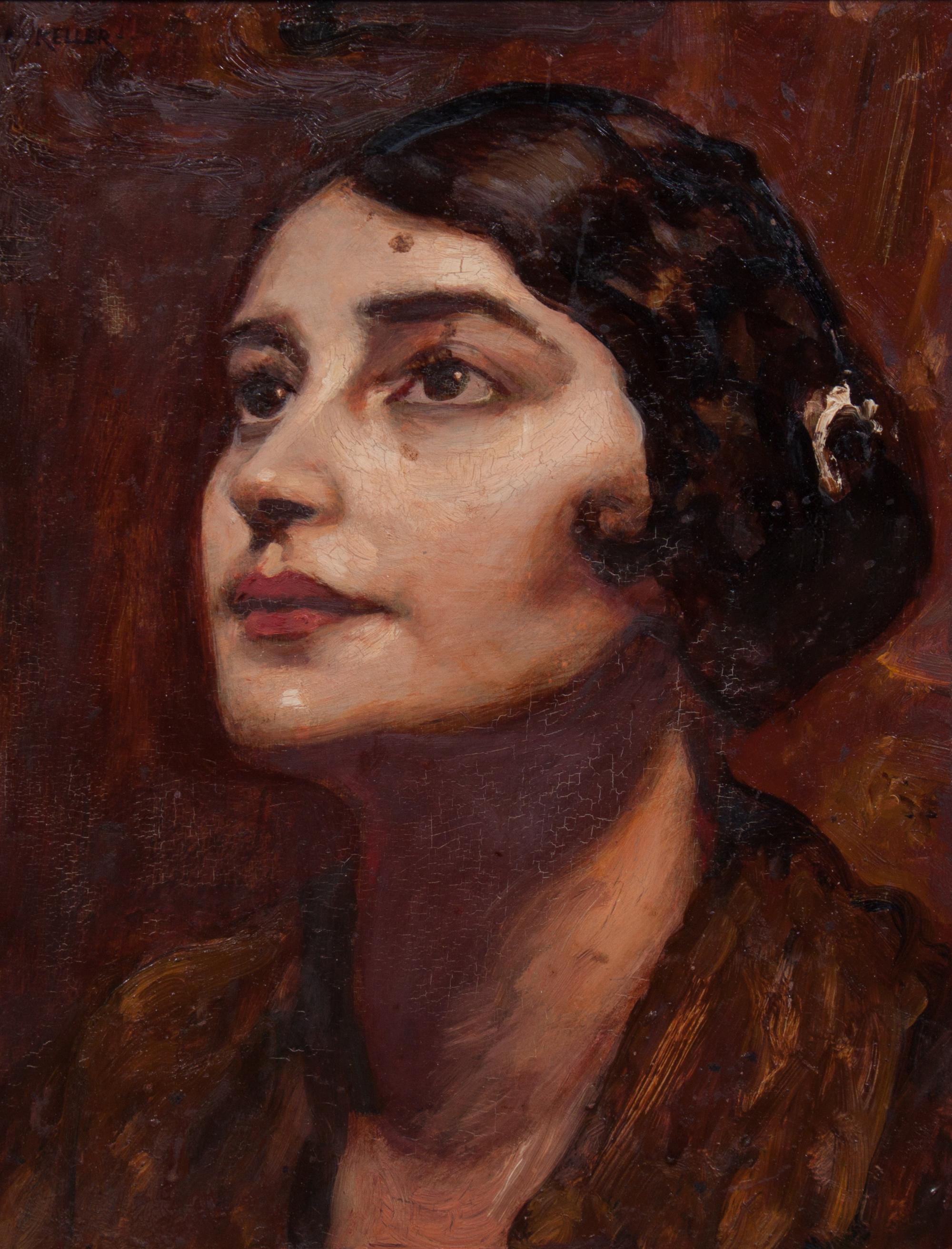 Albert Keller, (German, 1840-1922) , Portrait of a Woman