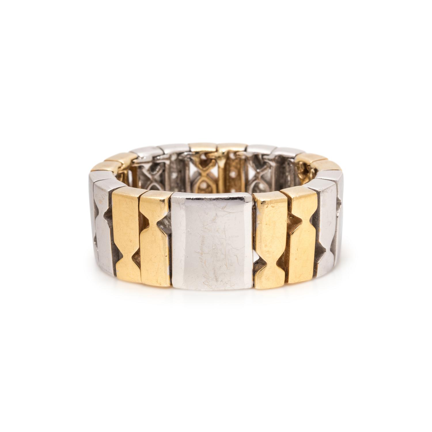 BICOLOR GOLD AND DIAMOND RING