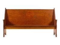An American Pyrographic Decorated Bench