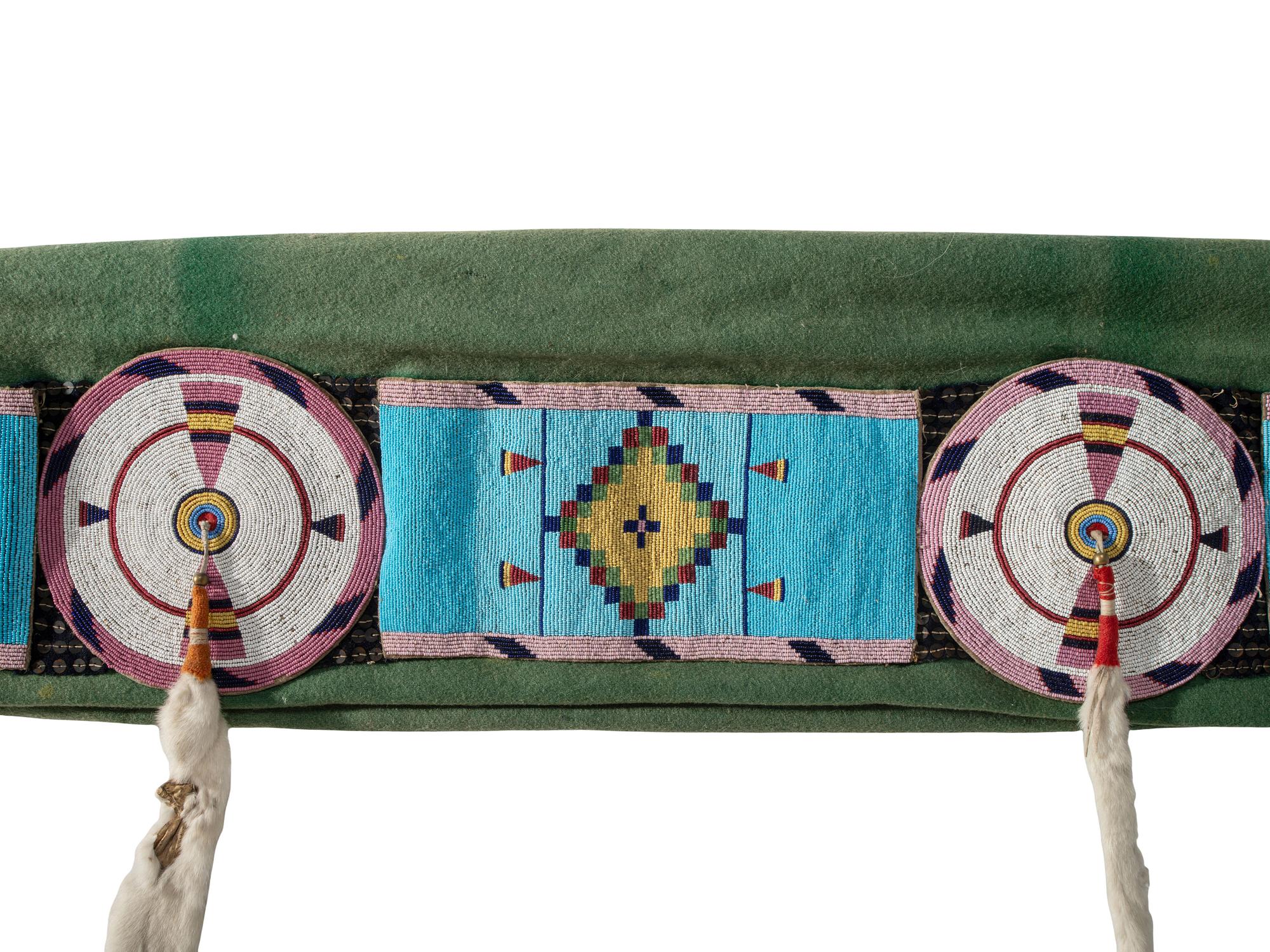 Nez Perce Beaded Blanket Strip, on Trade Blanket