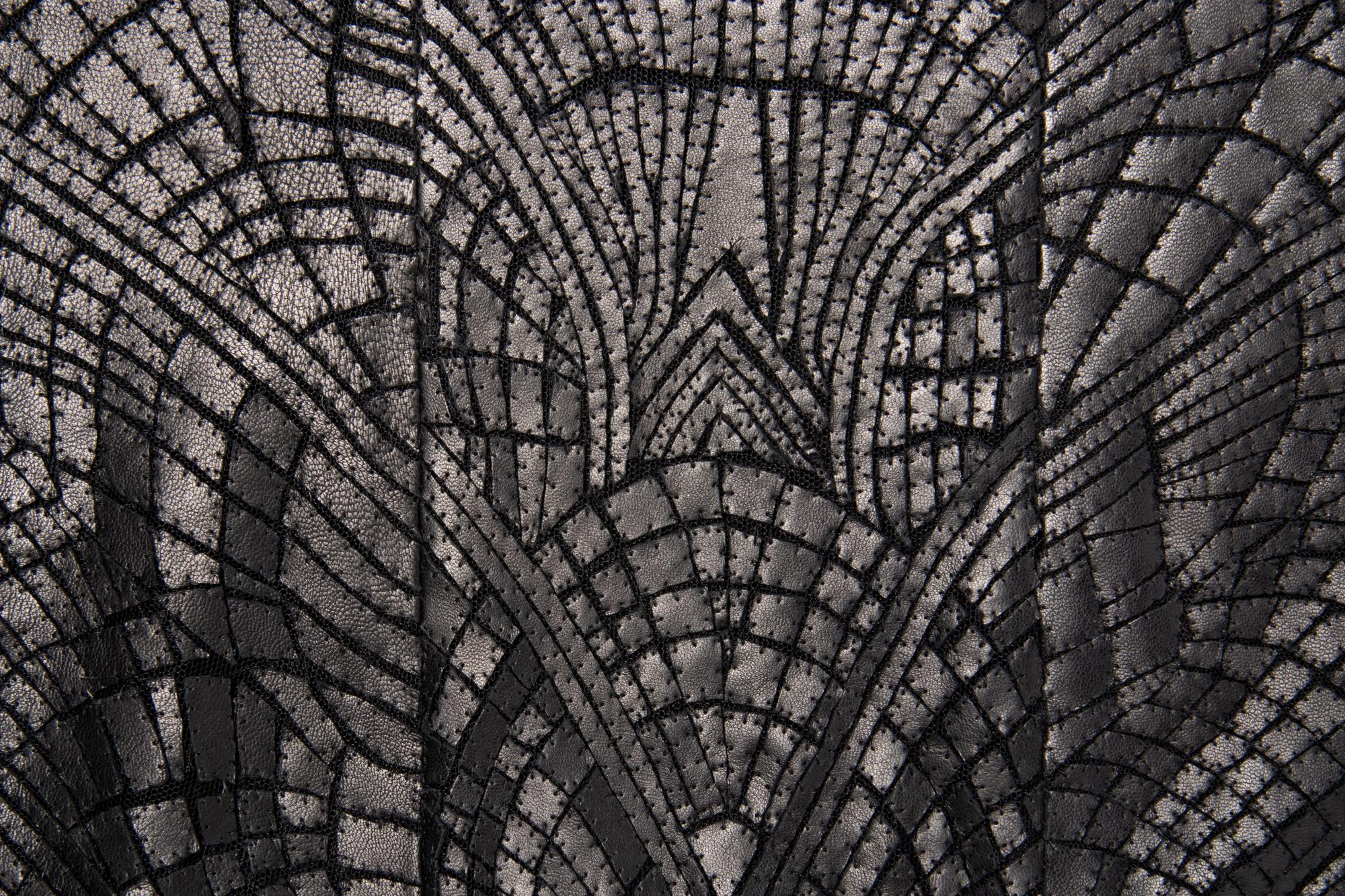 Ralph Rucci Cashmere and Embroidered Leather Jacket, Fall 2013