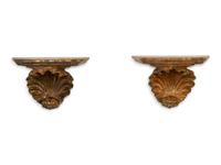 A Set of Four Italian Giltwood Wall Brackets