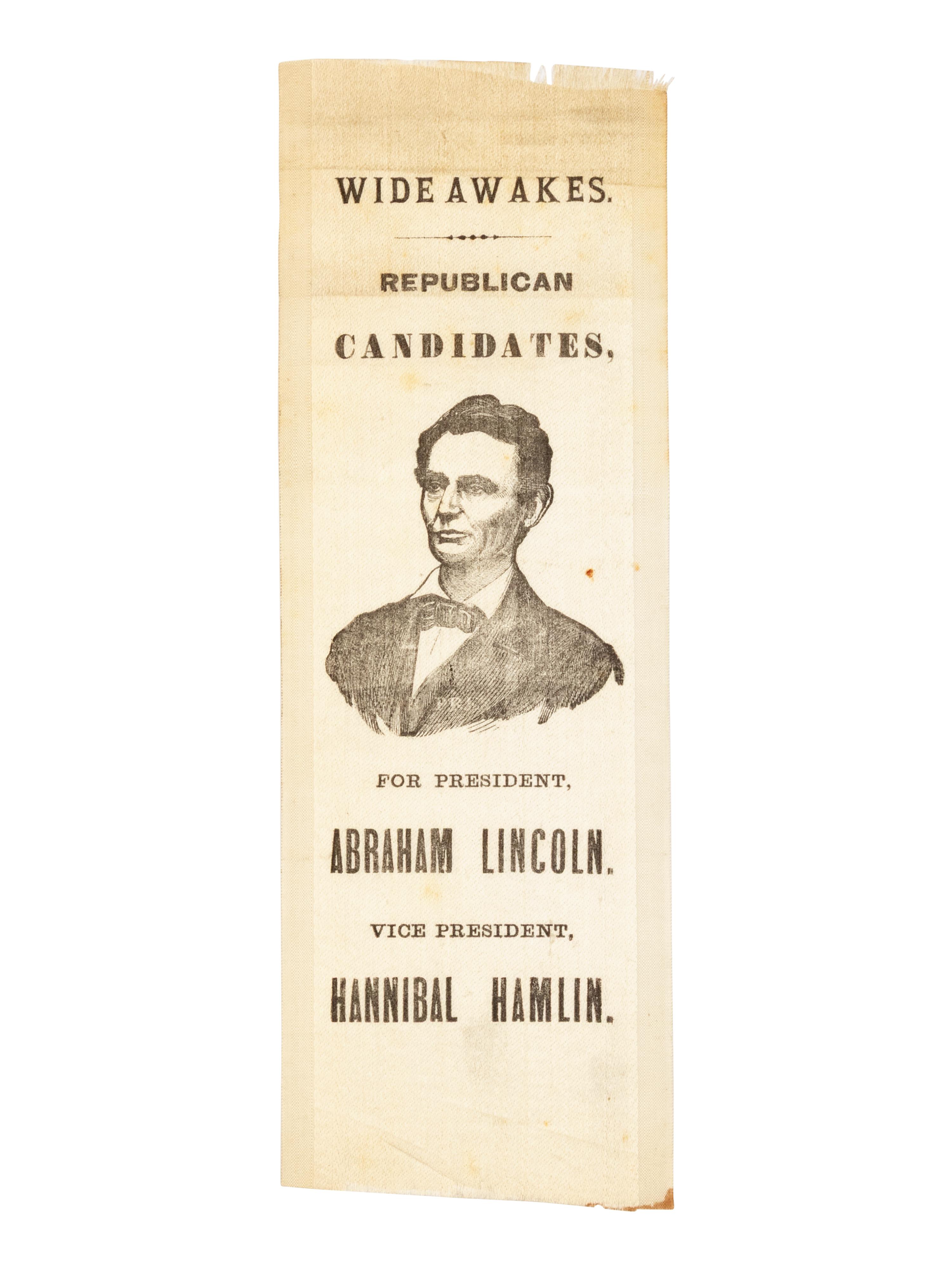 [LINCOLN-HAMLIN CAMPAIGN]. Wide Awakes. Republican Candidates... ca. 1860.
