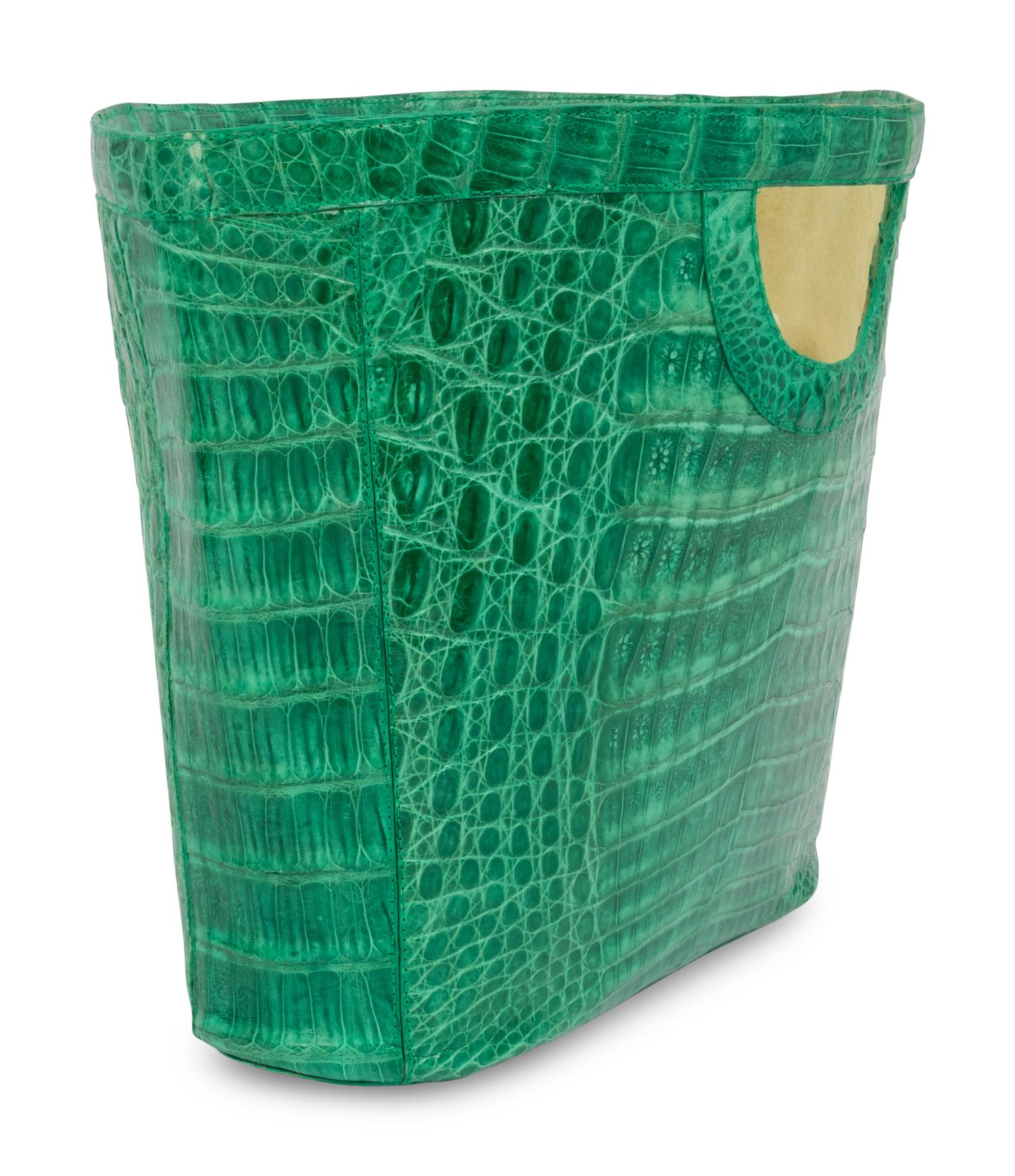 Nancy Gonzalez Green Crocodile Tote
